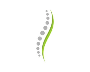 Healthy chiropractic back spine logo