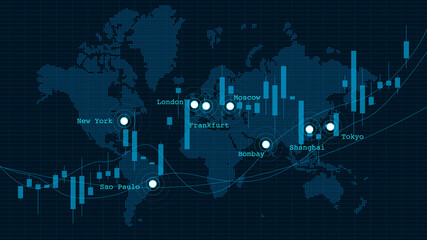 Trading Chart and World Map