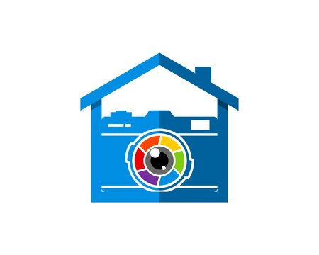 Simple shopping house with rainbow lens camera