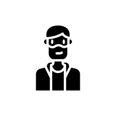 People Icon Man Hipster Vector Illustration