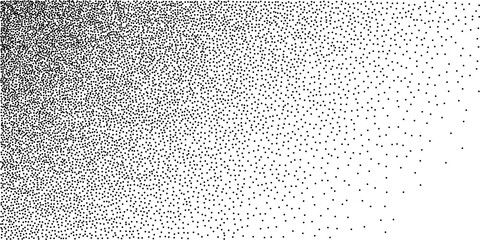 Dot stipple Gradient Background. Halftone in dotwork style. Grainy Dotwork Texture. Vector Illustration.