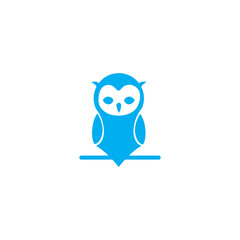 simple animal night owl free vector logo icon