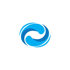 Water wave icon vector free