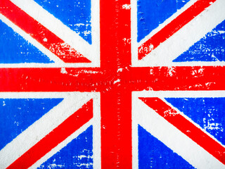 Fototapeta premium United Kingdom UK flag with grunge texture background.