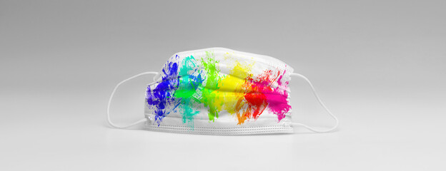 Medical disposable mask for protection. Surgical mask.