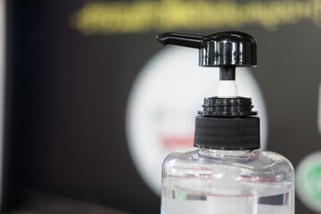 Alcohol gel bottle or hand sanitizer bottle  prevent virus or bacteria