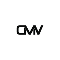 dmv letter original monogram logo design