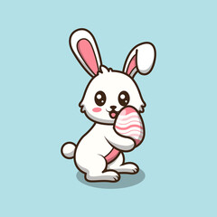 cute illustration of easter day bunny