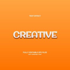Editable text effect creative title style