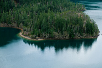 Mountain landscape, Diablo lake and mountain  Seattle, North Cascade national park,  Washington state, USA,