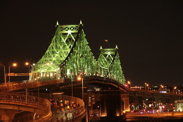 Jacques Cartier Bridge at night