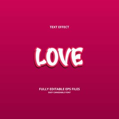 Editable text effect love title style