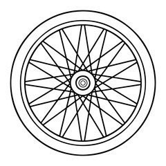wheels line vector illustration