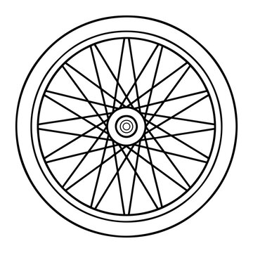 wheels line vector illustration