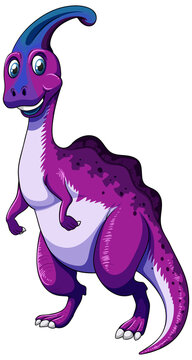 A Parasaurus dinosaur cartoon character