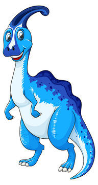 A Parasaurus dinosaur cartoon character