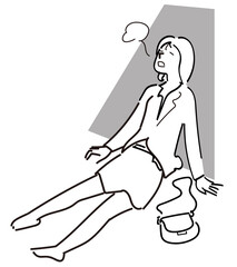 お疲れの女性OL