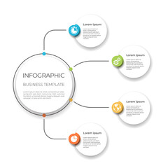 Presentation infographic template 6 options.