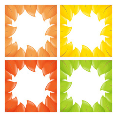 Set of frames with leaves.