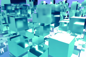 An abstract 3d cube pattern background image.