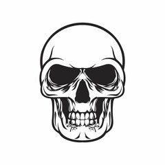 Skull logo for sign logo, sticker, badge, poster, ect.