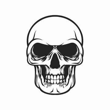 Skull logo for sign logo, sticker, badge, poster, ect.