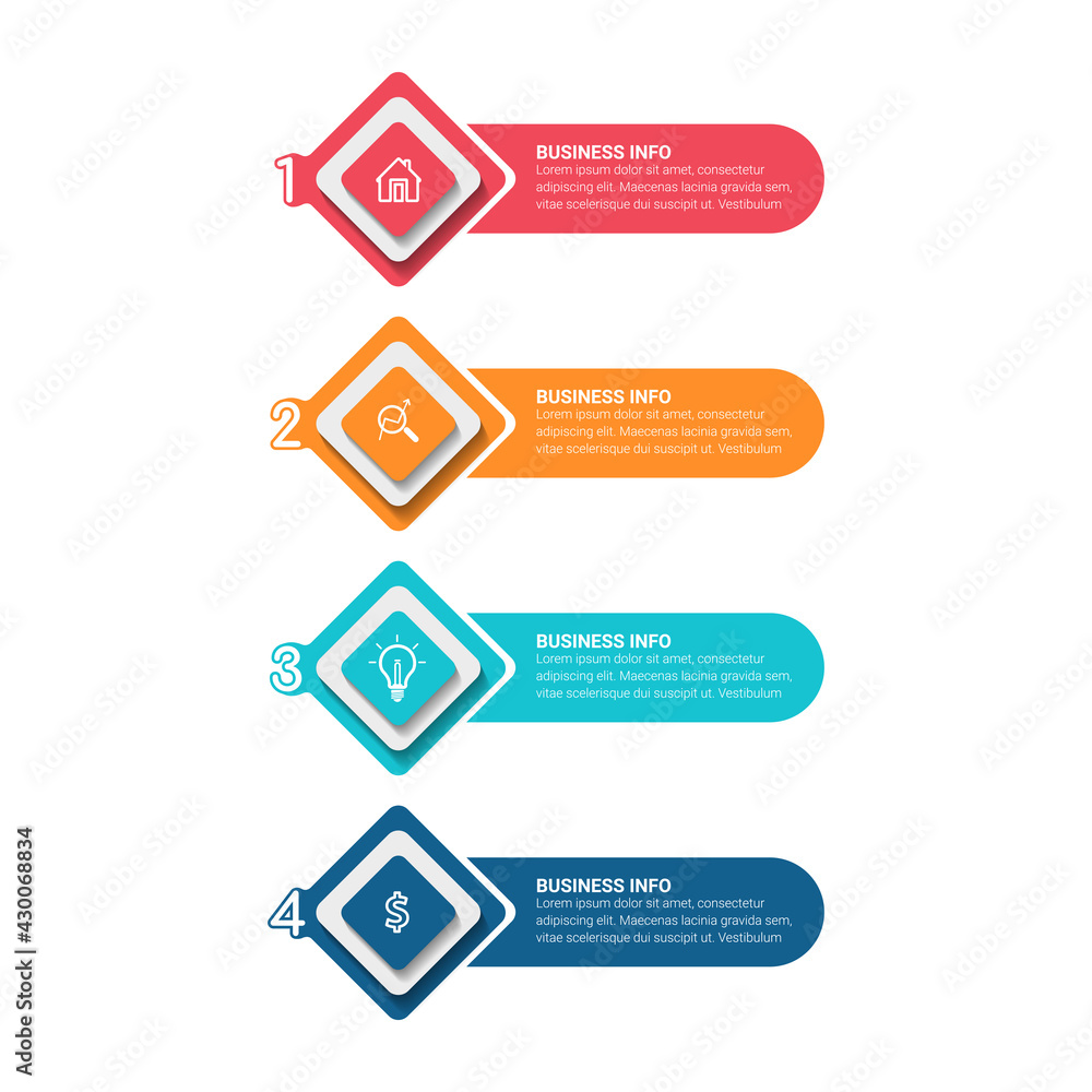 Poster infographic elements data visualization vector design template. vector illustration. can be used for