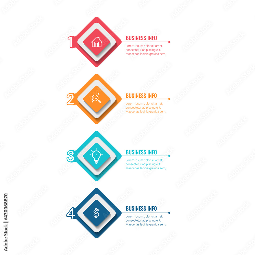 Poster infographic elements data visualization vector design template. vector illustration. can be used for