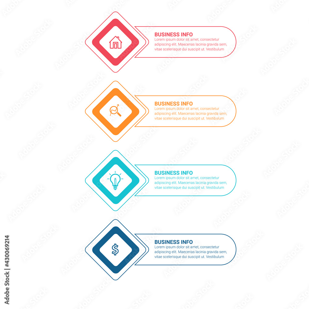 Poster infographic elements data visualization vector design template. vector illustration. can be used for