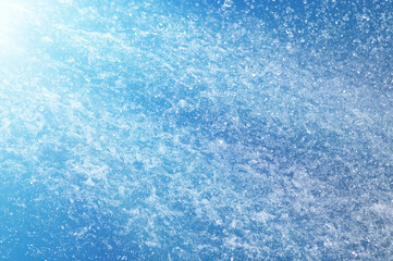 Water droplets, water dispersion, water flow does not return.