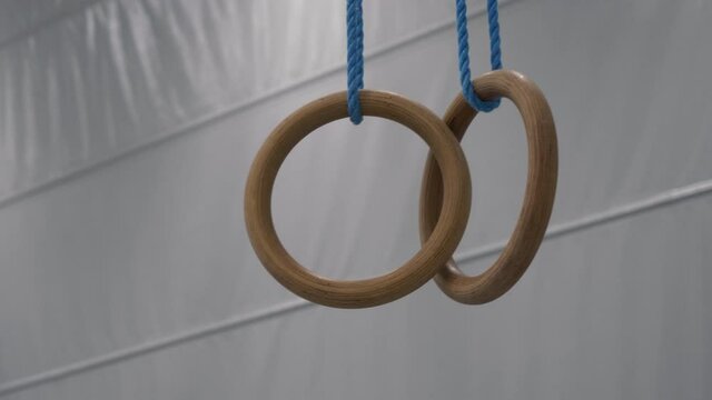 Premium Photo | Physical education concept gym rings in gym hall of  kindergarten