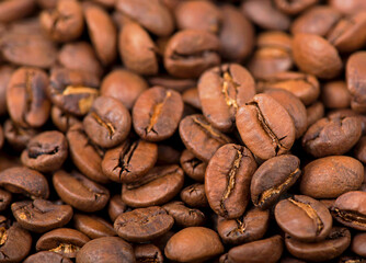 roasted coffee beans, can be used as a background