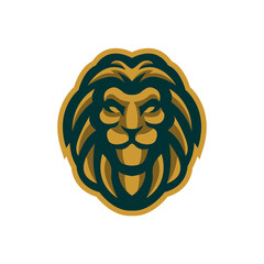 lion head mascot esport logo design