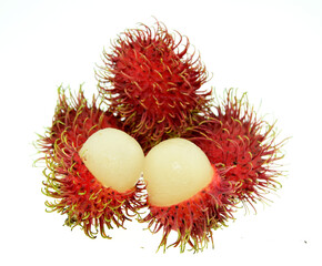 rambutan isolate on white background
