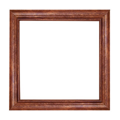 wood picture frame Isolated on white background