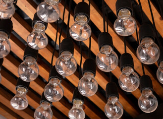 Decorative incandescent lamps. Used as a vintage style indoors.
