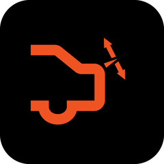 Rear Spoiler Warning car warning light symbol