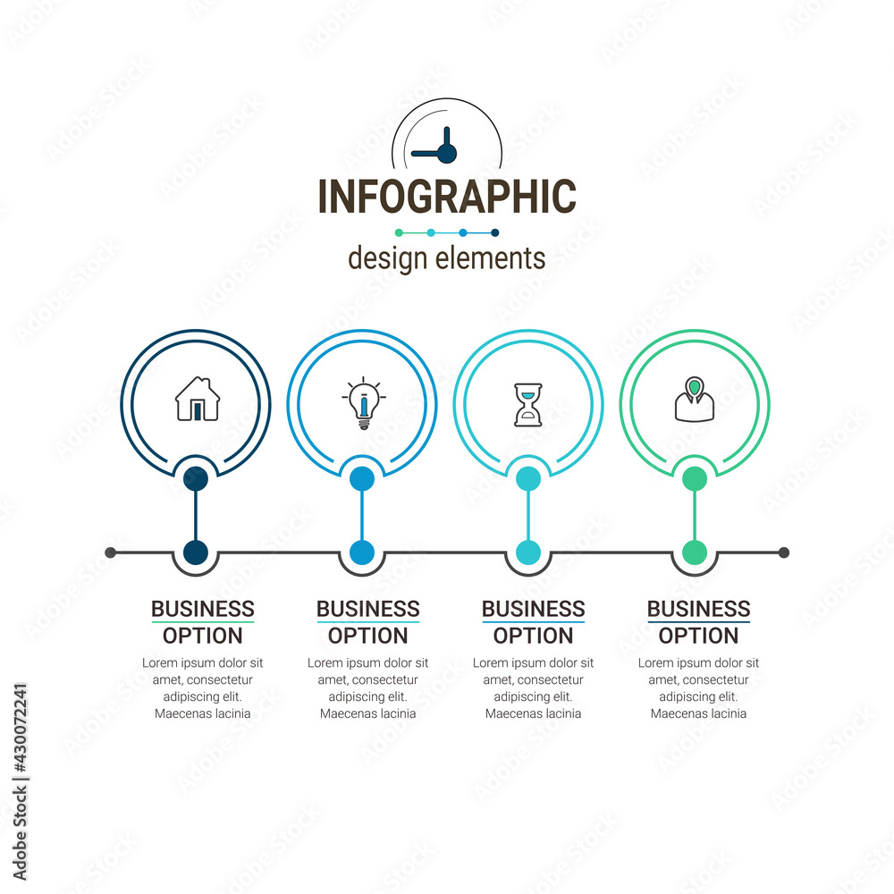 Aufkleber infographic elements data visualization vector design template. process chart. abstract elements of 