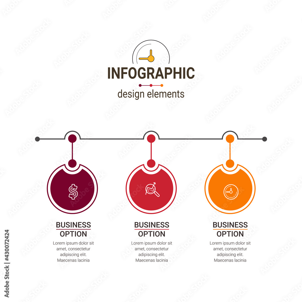 Aufkleber infographic elements data visualization vector design template. process chart. abstract elements of 