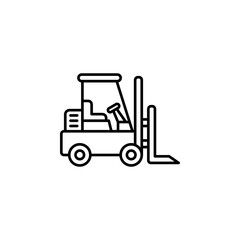 forklift vector icon. transportation and vehicle icon outline style. perfect use for icon, logo, illustration, website, and more. icon design line style