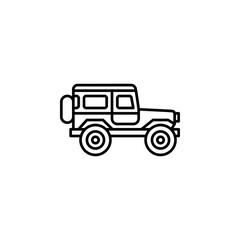 jeep vector icon. transportation and vehicle icon outline style. perfect use for icon, logo, illustration, website, and more. icon design line style