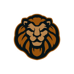 luxury lion mascot e sport logo
