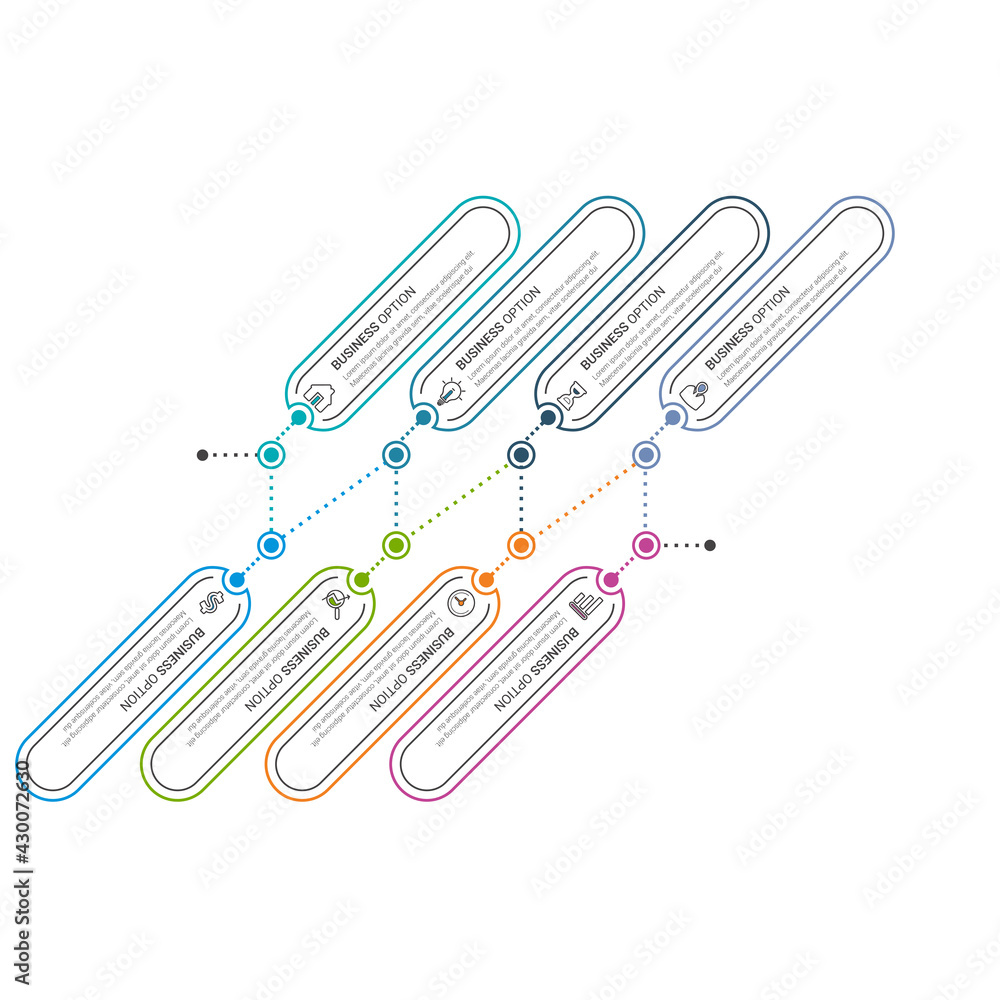 Aufkleber infographic elements data visualization vector design template. process chart. abstract elements of 
