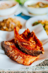 Tasty and spicy fish fry from thailand cuisine