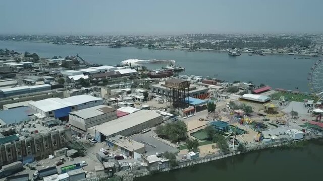 drone shot of Badr Shaker Al-Sayyab,Basrah,