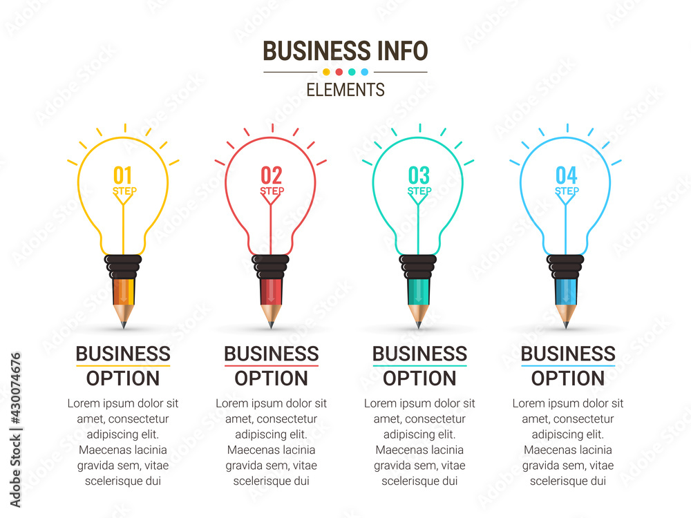 Aufkleber business data visualization. simple infographic design template. abstract vector illustration.