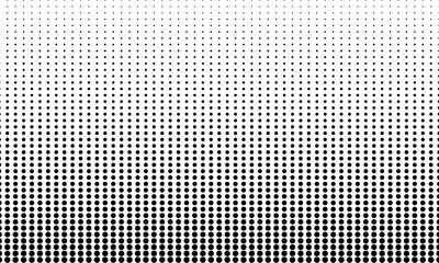 Seamless background pattern from geometric shapes. The pattern is evenly filled with black circles.  vector design