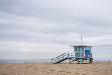Obraz premium Lifeguard Tower on a Beach