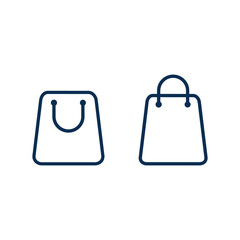 paper bag icon shooping symbol logo template