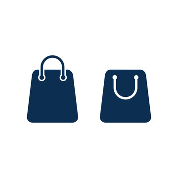 paper bag icon shooping symbol logo template